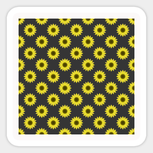 Sunflowers Neck Gator Black Sunflower Sticker